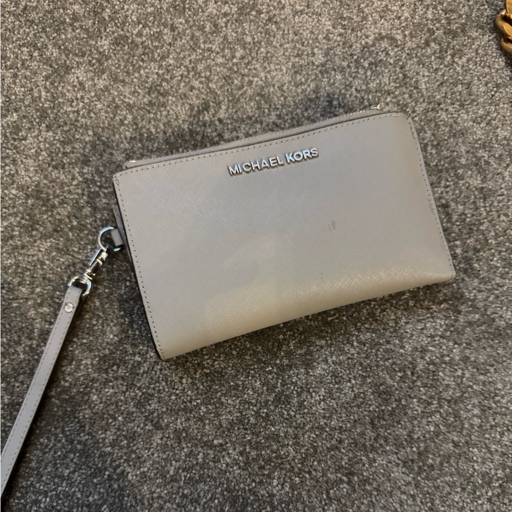 Michael Kors Taupe Wristlet